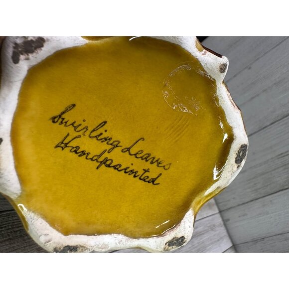 Vtg Nasco Swirling Leaves Grapes Tea Pot & Creamer Sugar Set MCM Japan 8", 4.5" - Picture 6 of 10